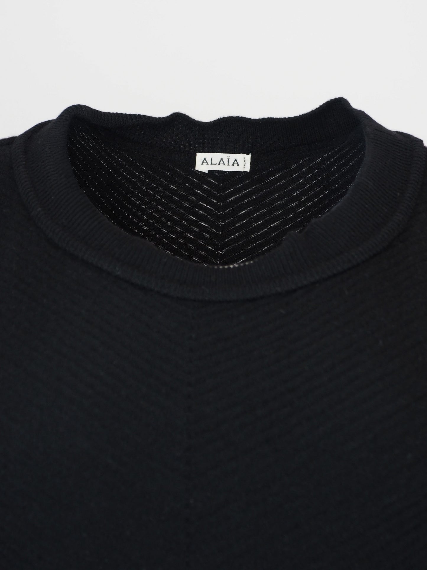 Alaïa Black Chevron Striped Bodysuit
