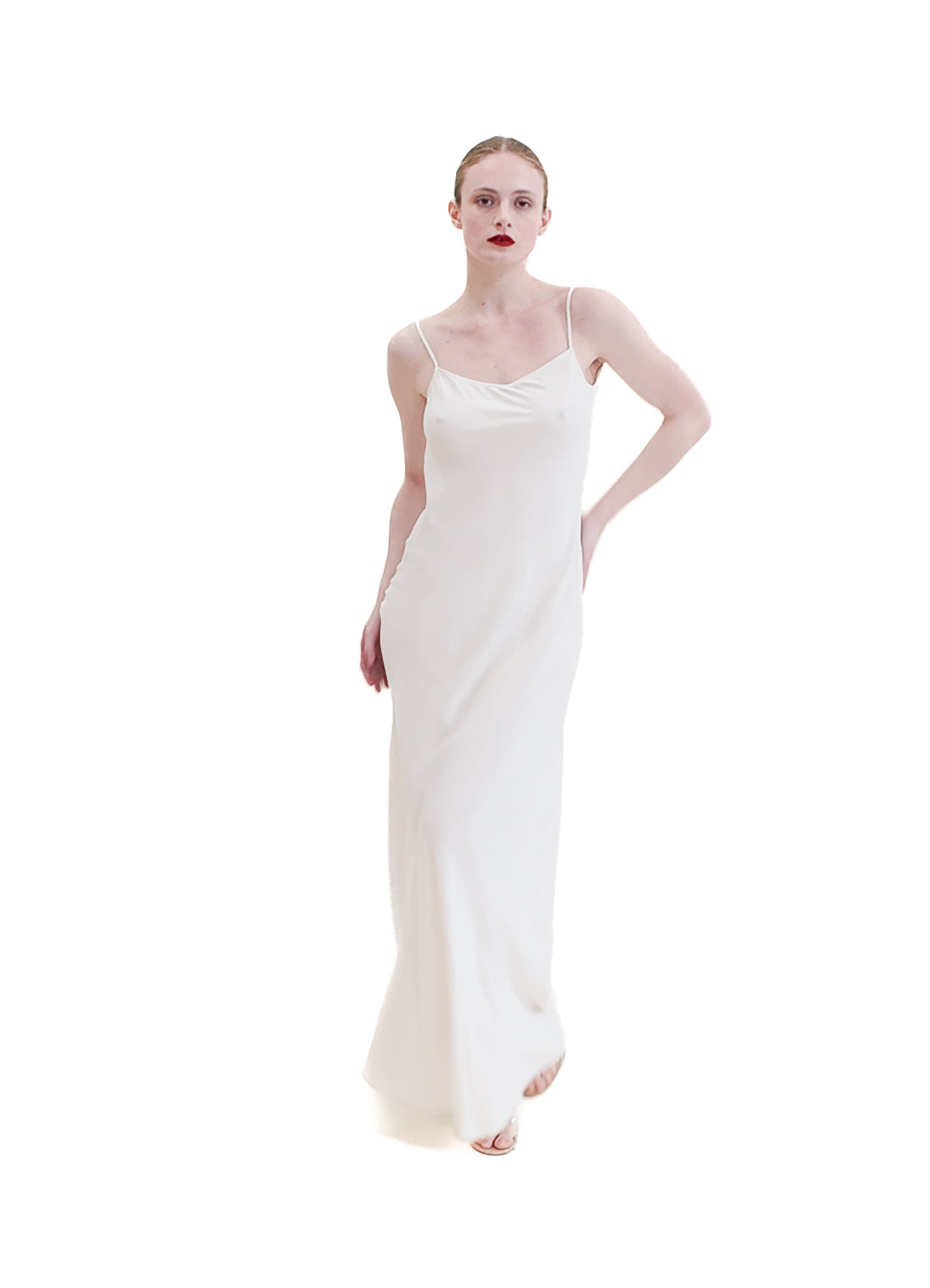 Jane Booke White Low Back Slip Dress - The Kit Vintage