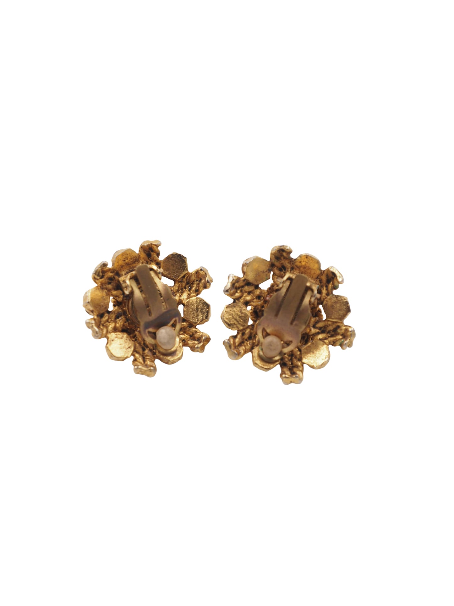gold chanel pearl earrings