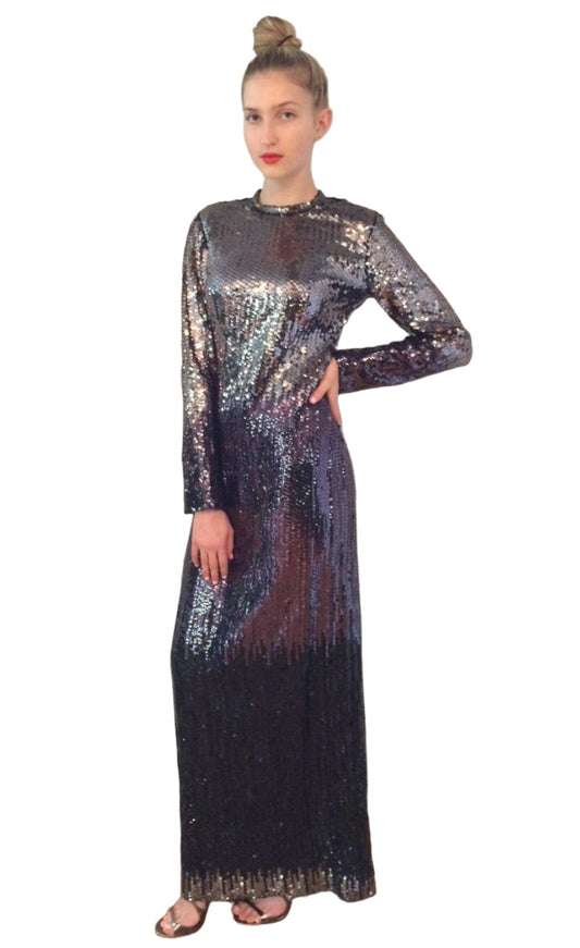Vintage 1970s Ruben Panis Ombre Sequined Gown - The Kit Vintage