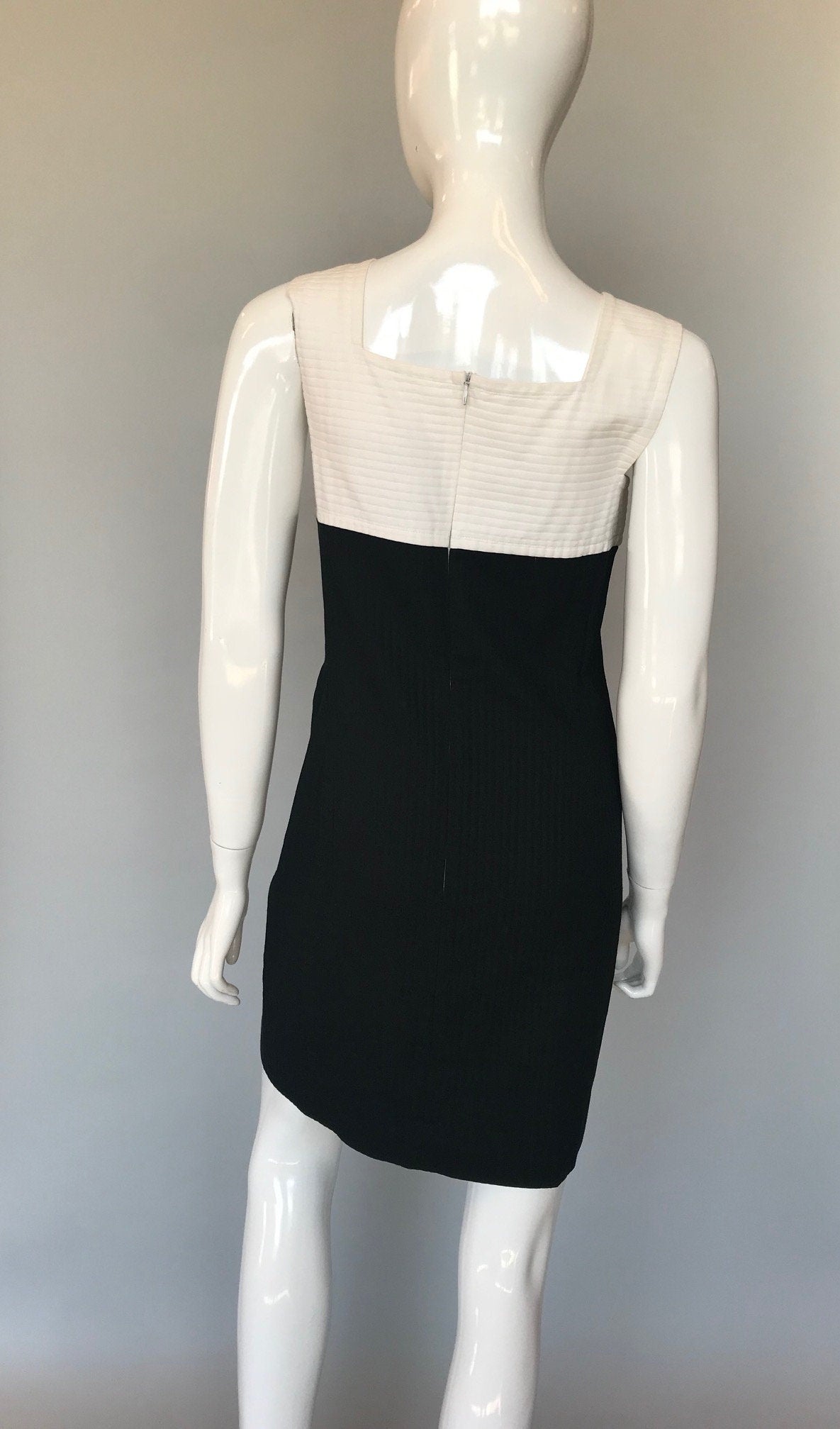 Courreges Black and White Color Block Jacket and Dress Set