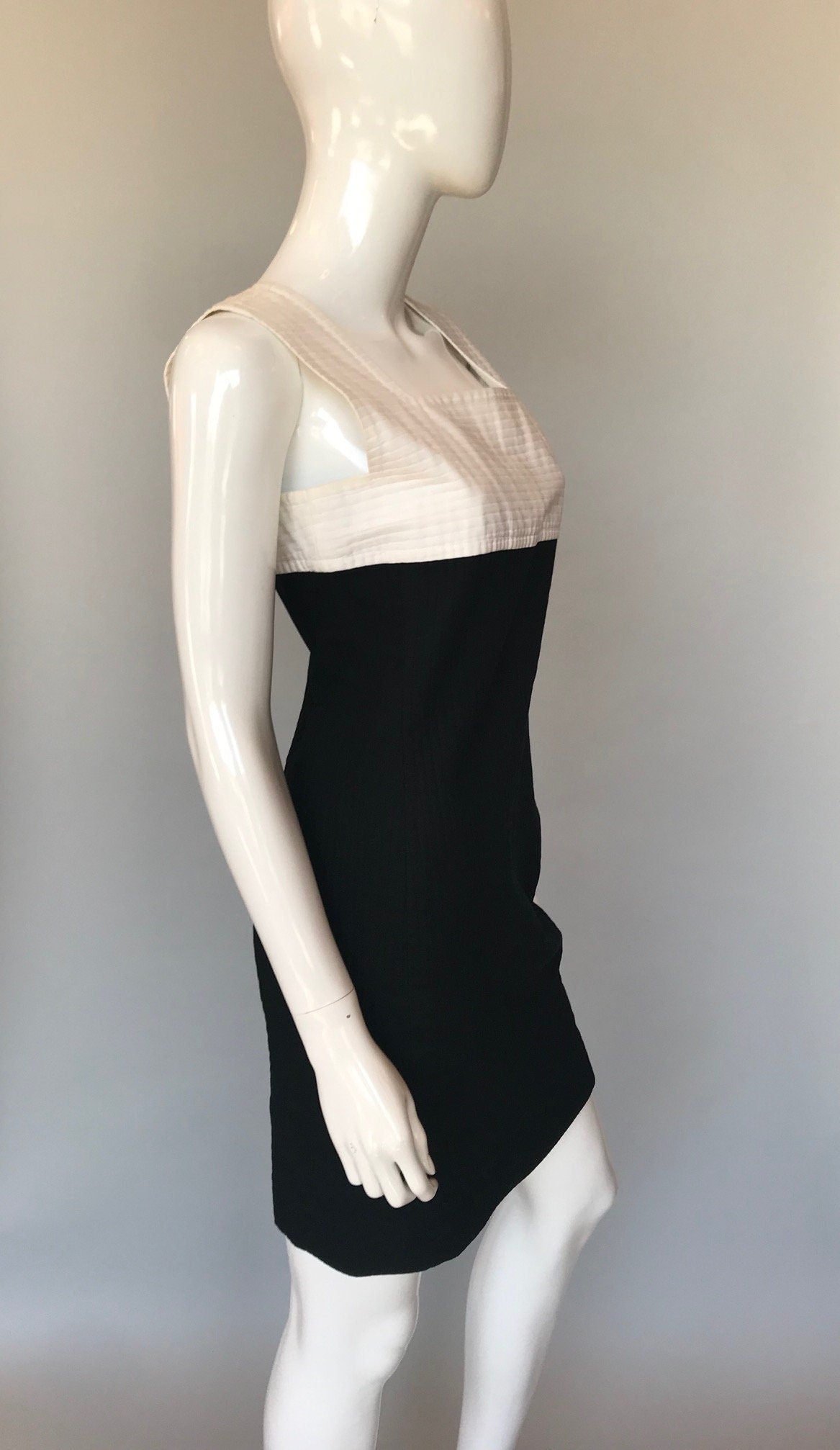Courreges Black and White Color Block Jacket and Dress Set
