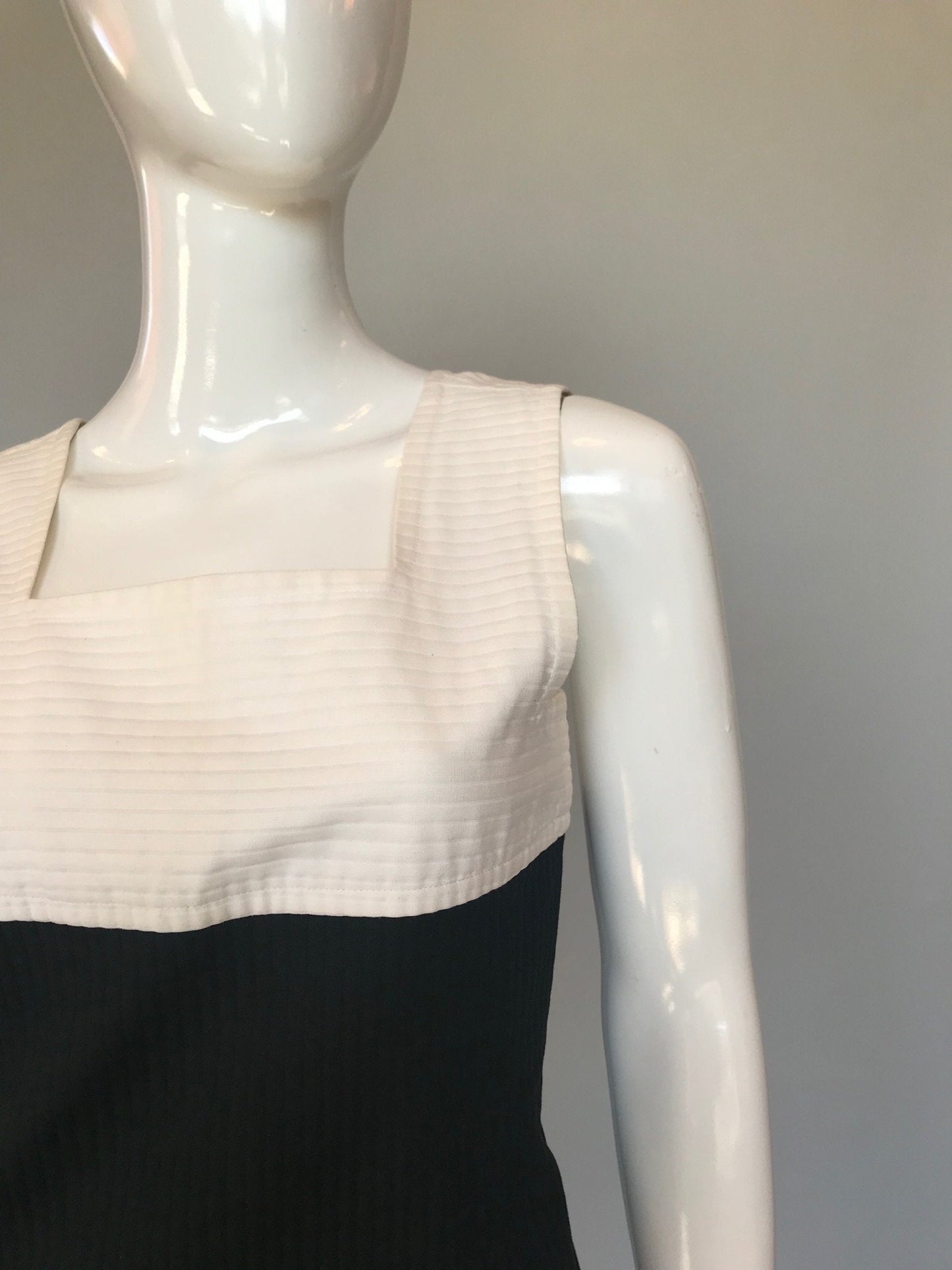 Courreges Black and White Color Block Jacket and Dress Set