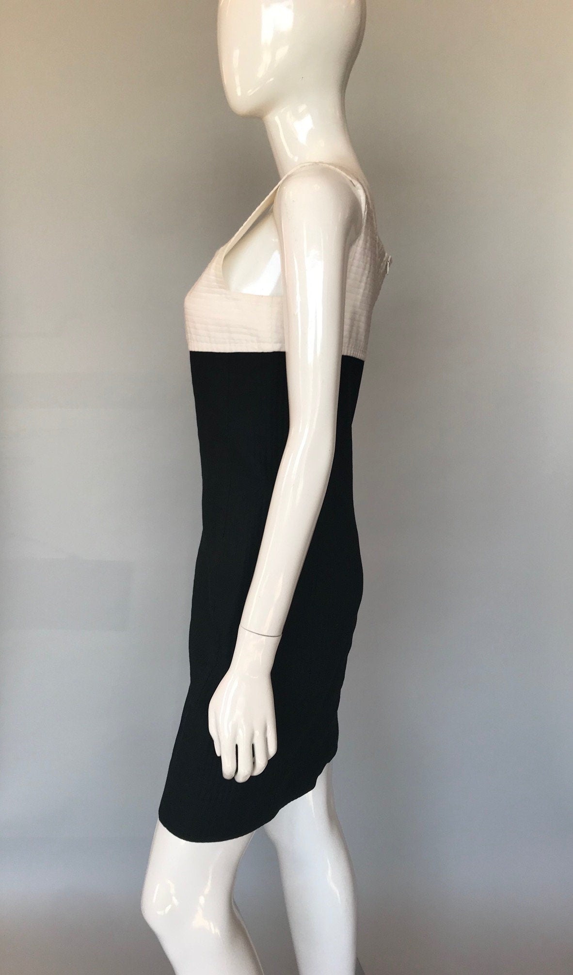 Courreges Black and White Color Block Jacket and Dress Set
