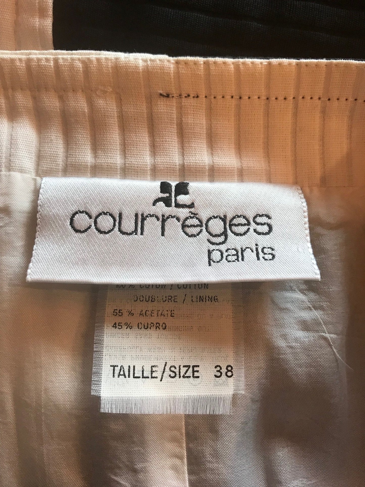 Courreges Black and White Color Block Jacket and Dress Set