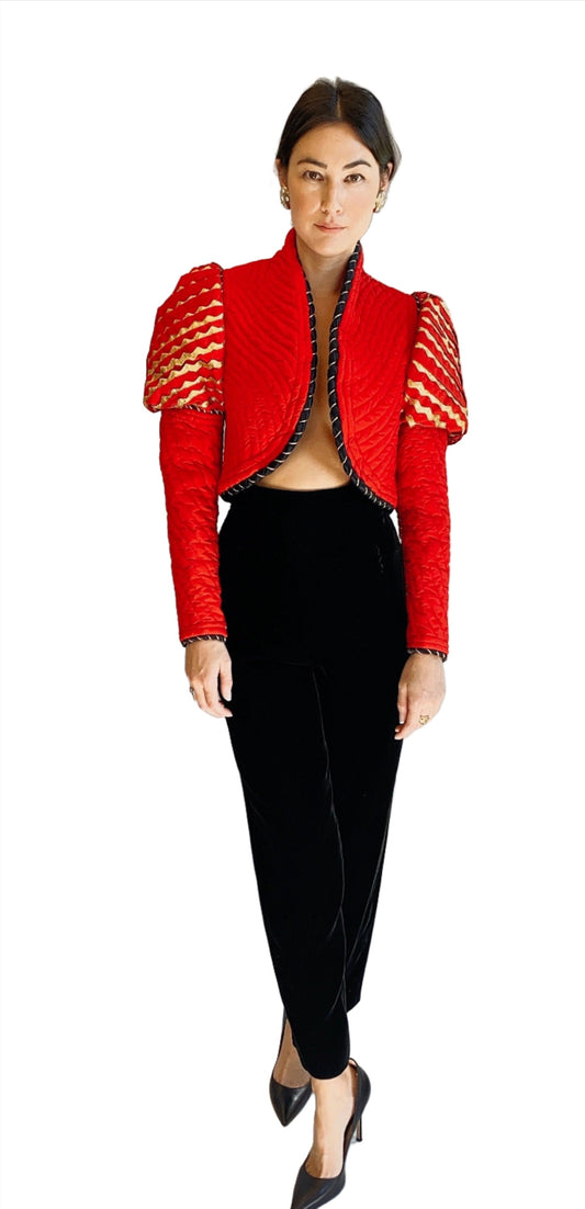 Vintage High Waisted Velvet Cigarette Pants - The Kit Vintage