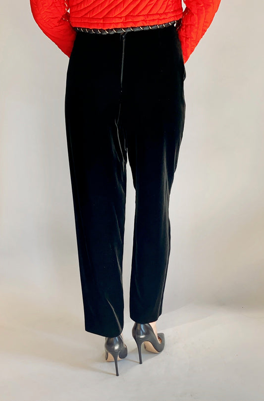 Vintage High Waisted Velvet Cigarette Pants - The Kit Vintage