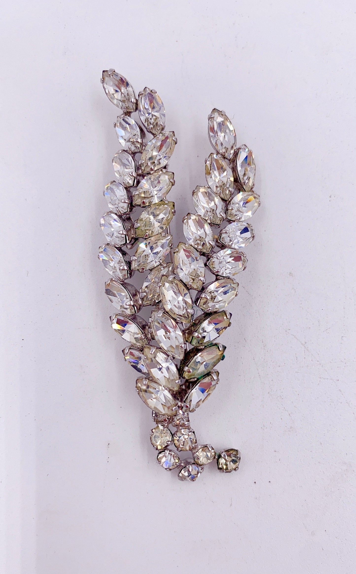 Vintage 1950's Crystal Signed Brooch - The Kit Vintage