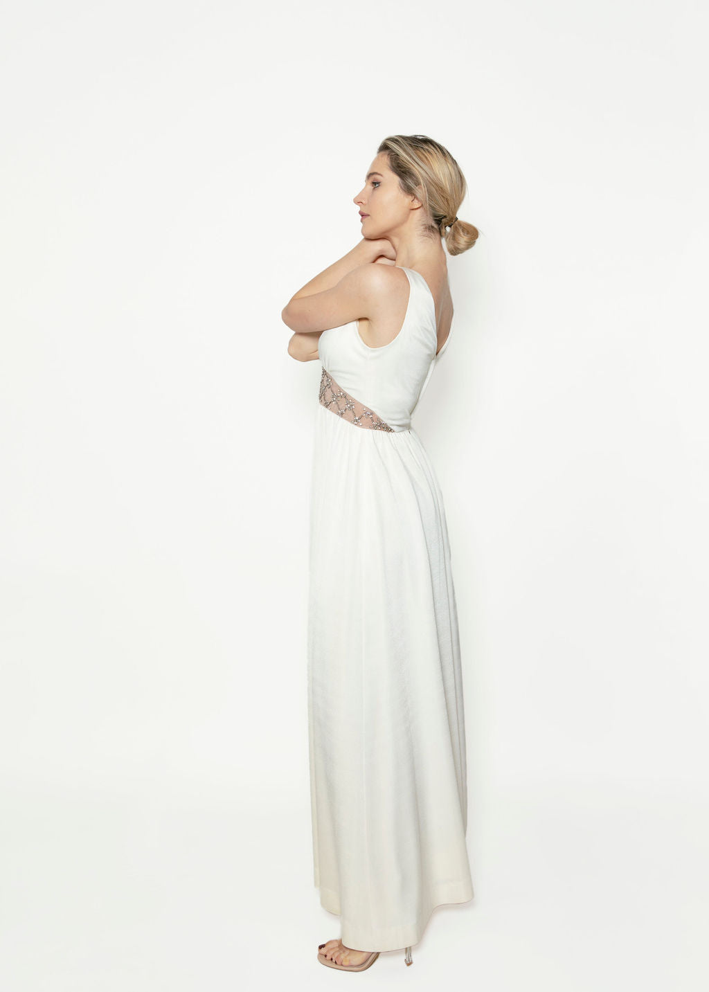 1970's Illusion Waist Palazzo Jumpsuit - The Kit Vintage
