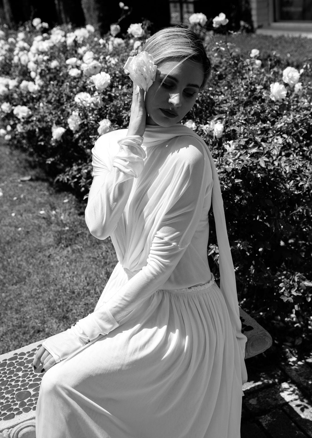 Jil Sander Spring 2020 Silk White Gown