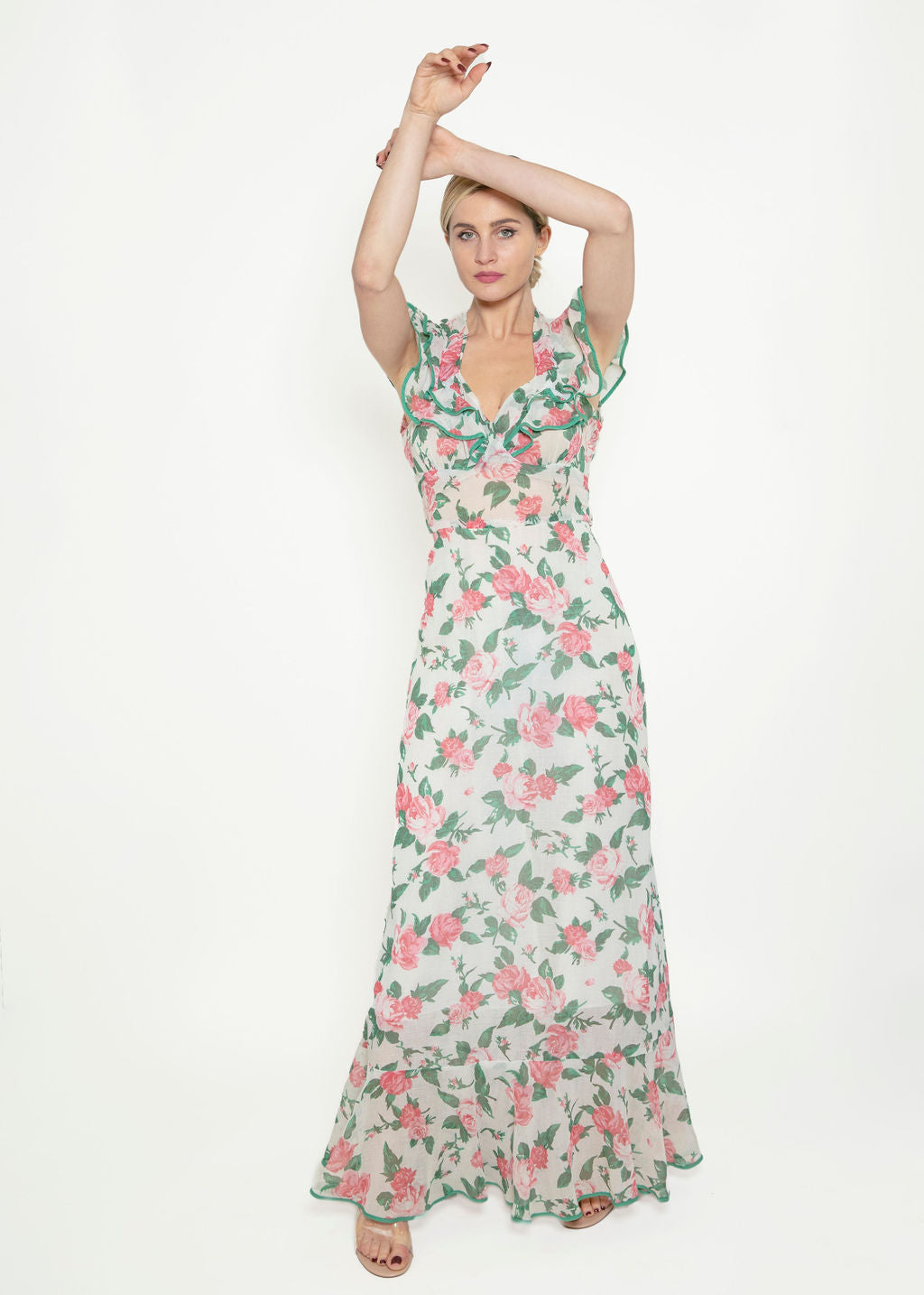 1970's Foxy Lady Floral Dress