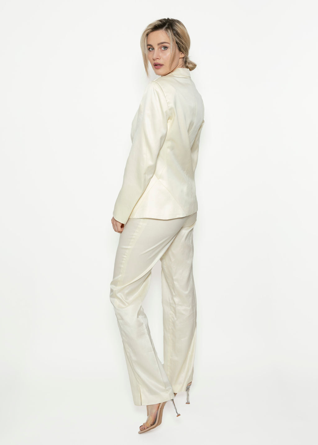 Versus by Versace Cream Satin Suit