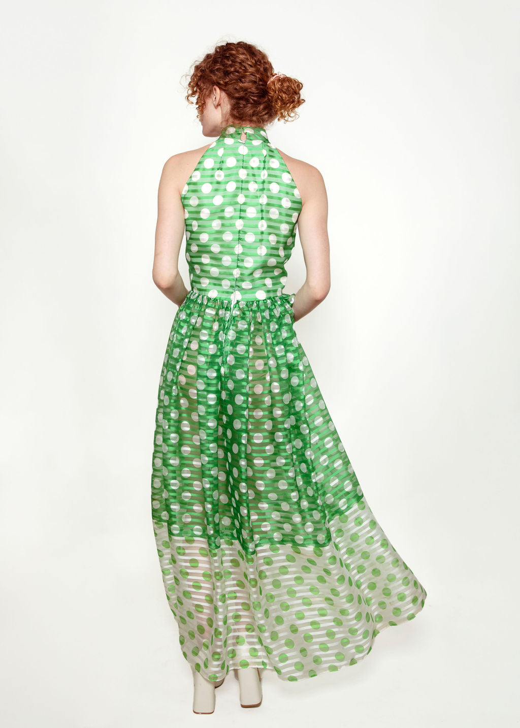 Donald Brooks Apple Green Polka Dot Dress - The Kit Vintage