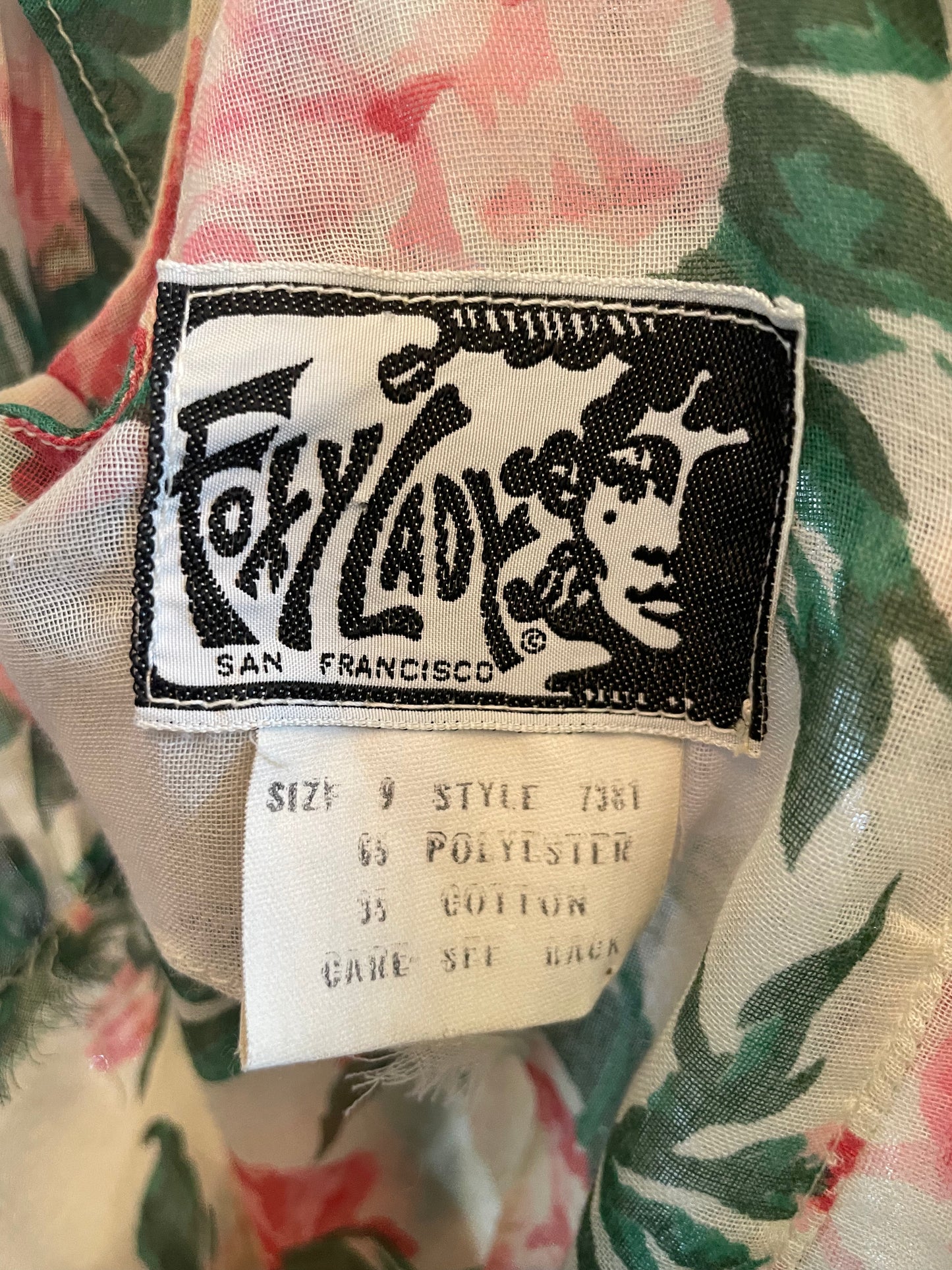 1970's Foxy Lady Floral Dress