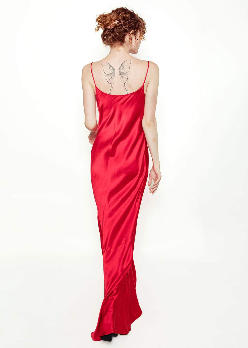 Moschino Red Slip Dress with Lace Overlay - The Kit Vintage