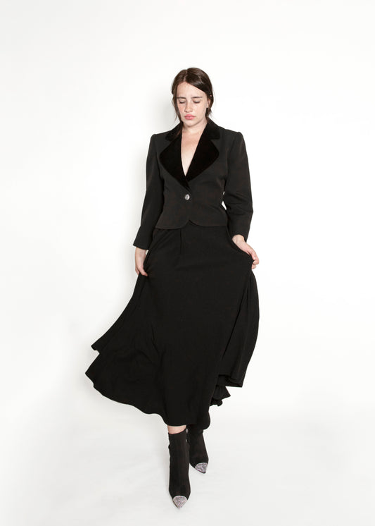 Giorgio Armani Black Circle Skirt - The Kit Vintage