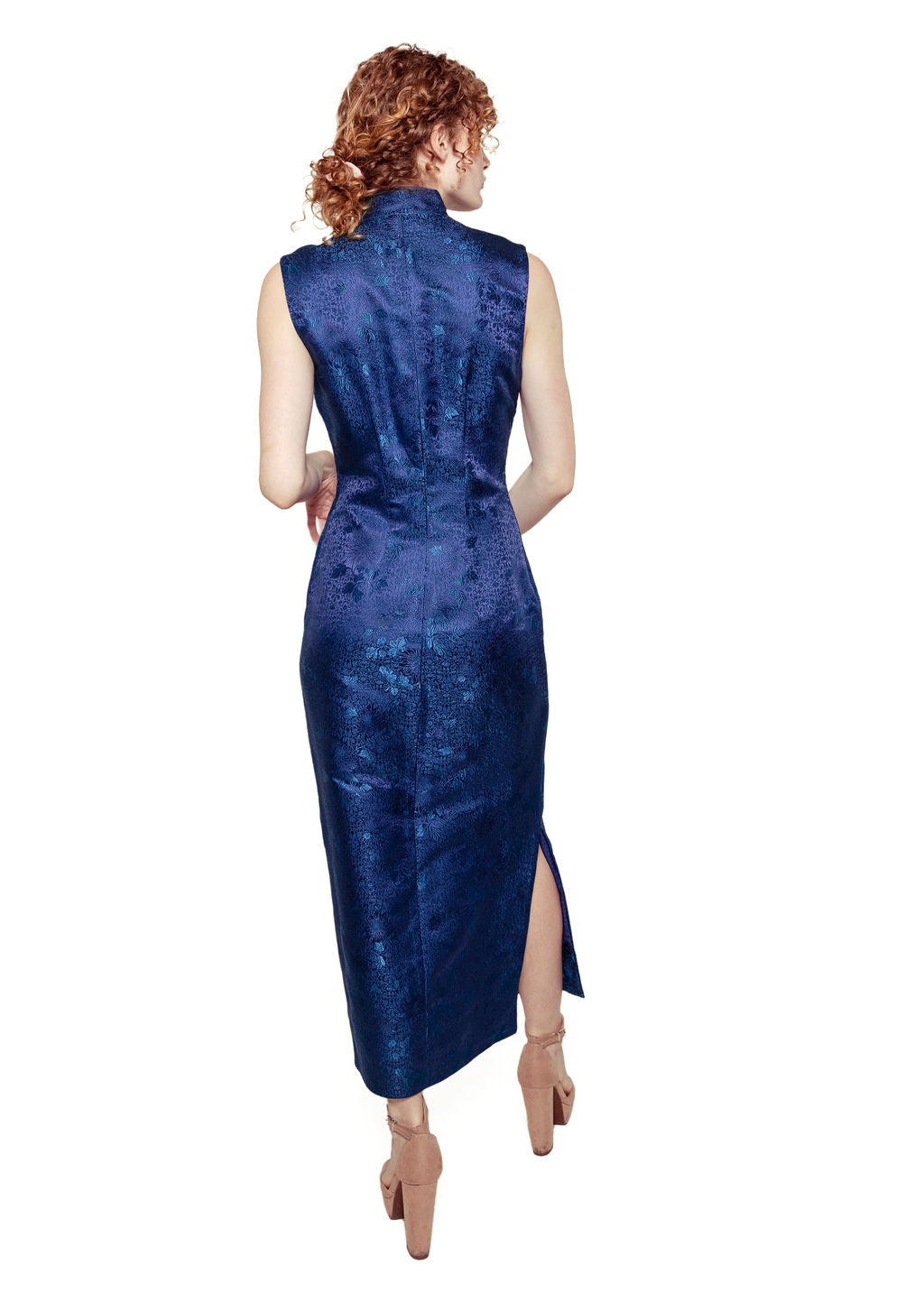 Cheongsam Midnight Blue Dress - The Kit Vintage