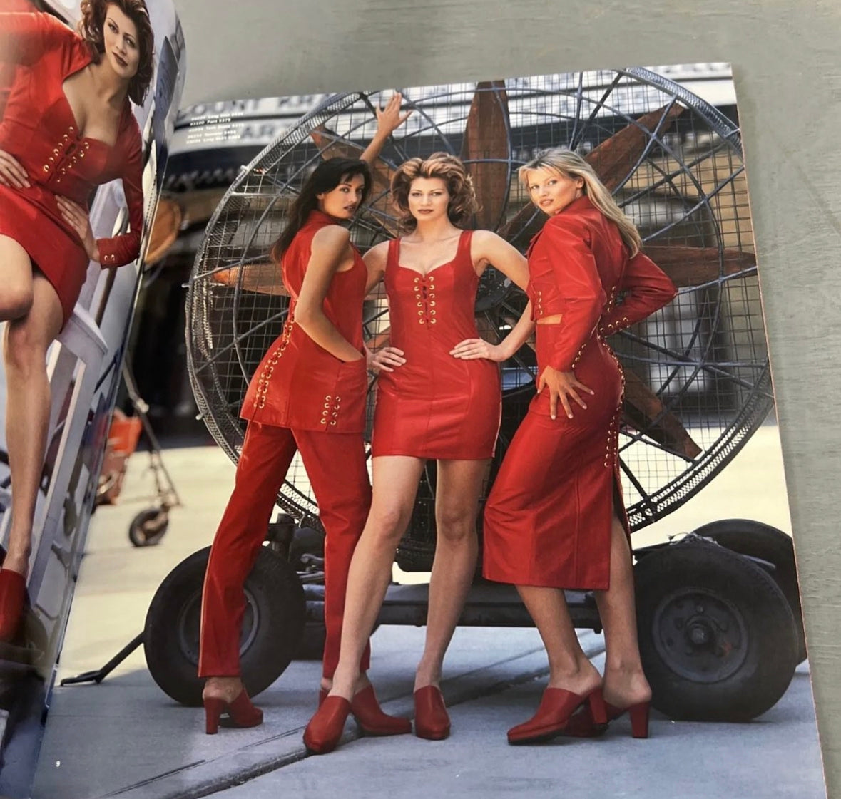 North Beach Fall 1993 Red Leather Lace Up Corset Dress - The Kit Vintage