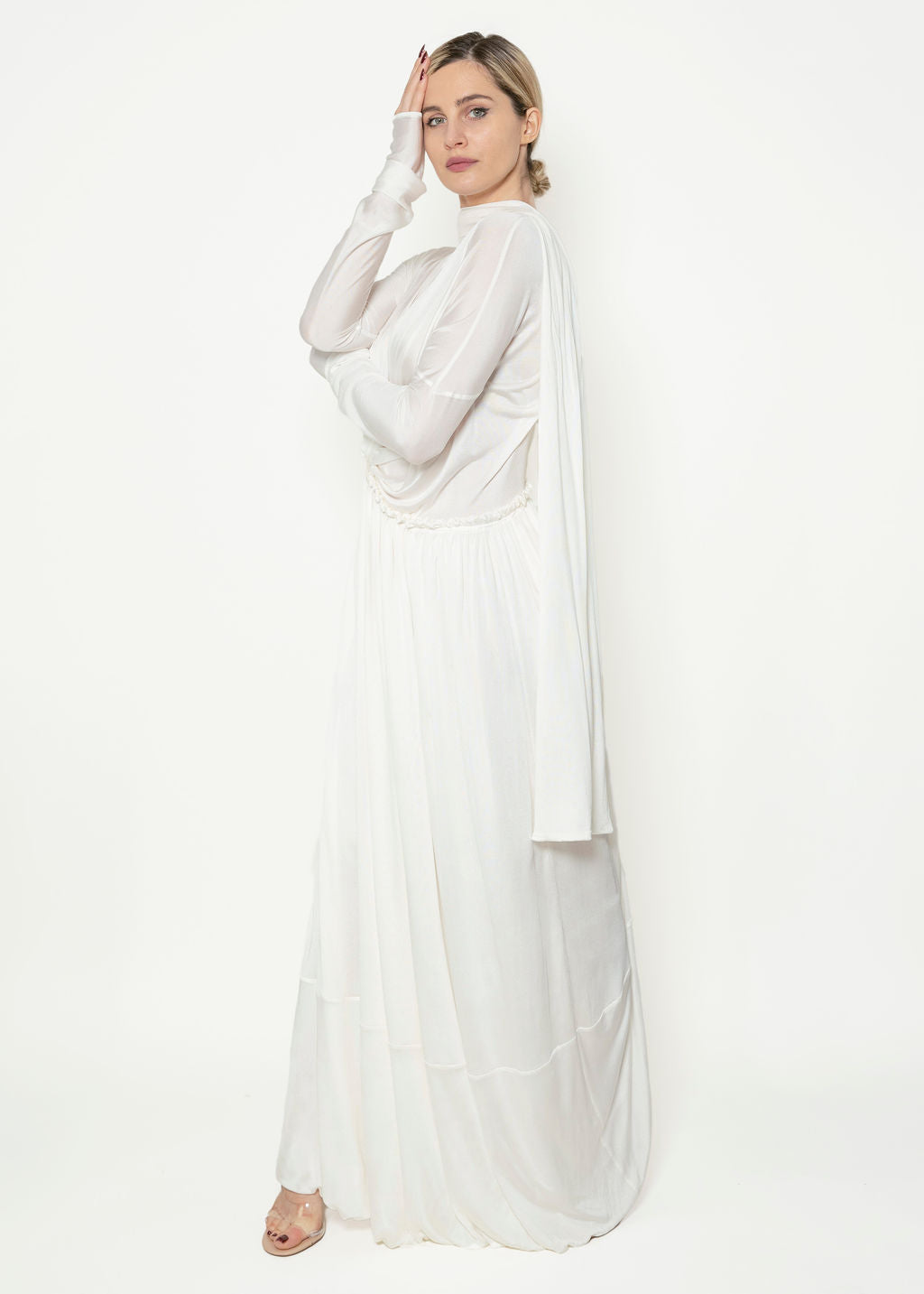Jil Sander Spring 2020 Silk White Gown
