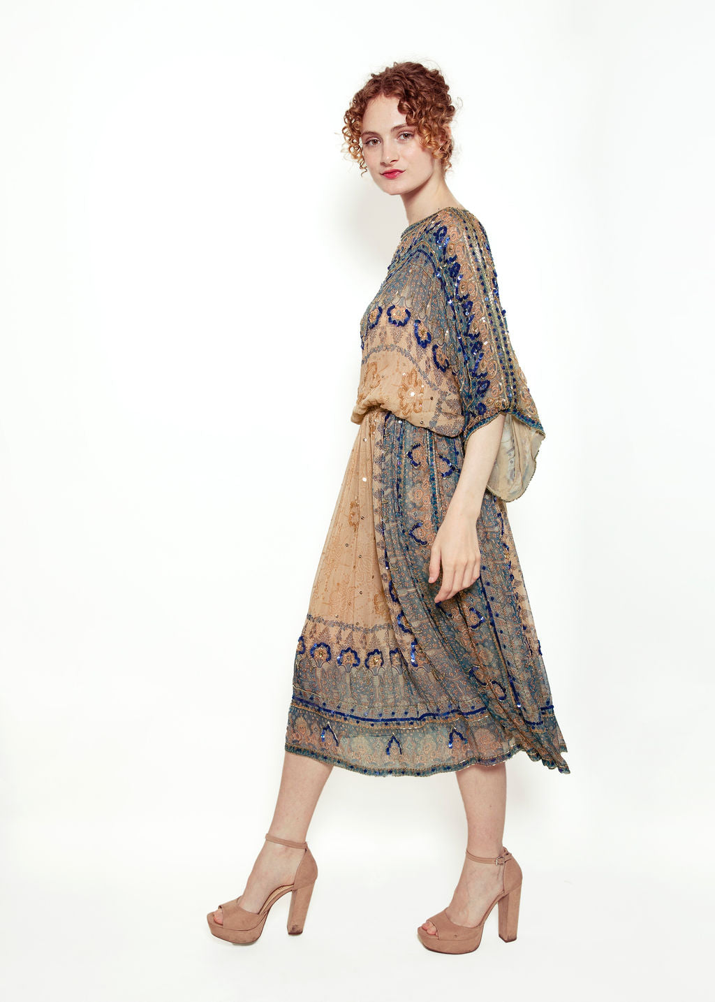 Judith Ann Indian Silk & Sequin Dress