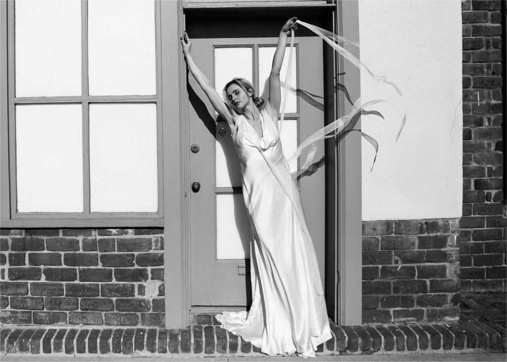 Alberta Ferretti White Silk Bias Cut Gown