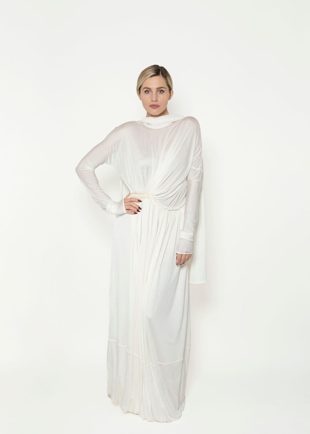 Jil Sander Spring 2020 Silk White Gown Jil Sander Spring 2020 Silk White Gown
