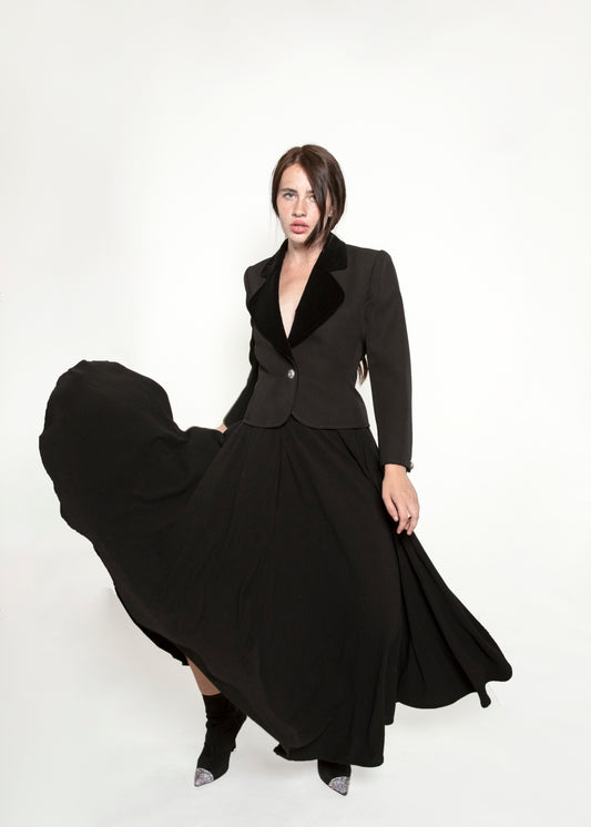 Giorgio Armani Black Circle Skirt - The Kit Vintage