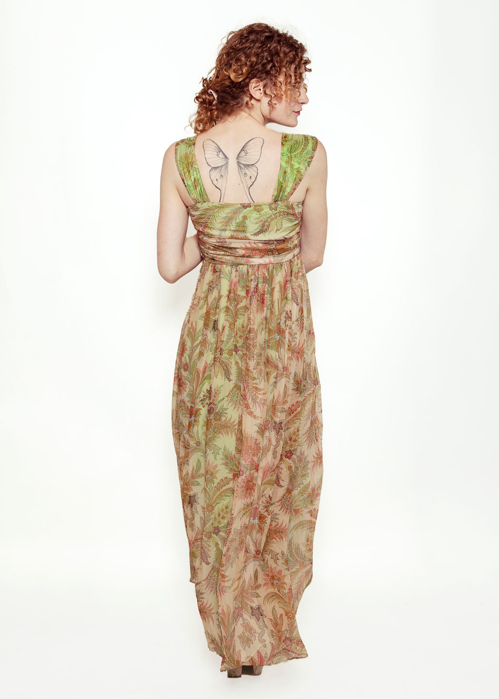 Custom Paisley Etro Fabric Chiffon Dress - The Kit Vintage
