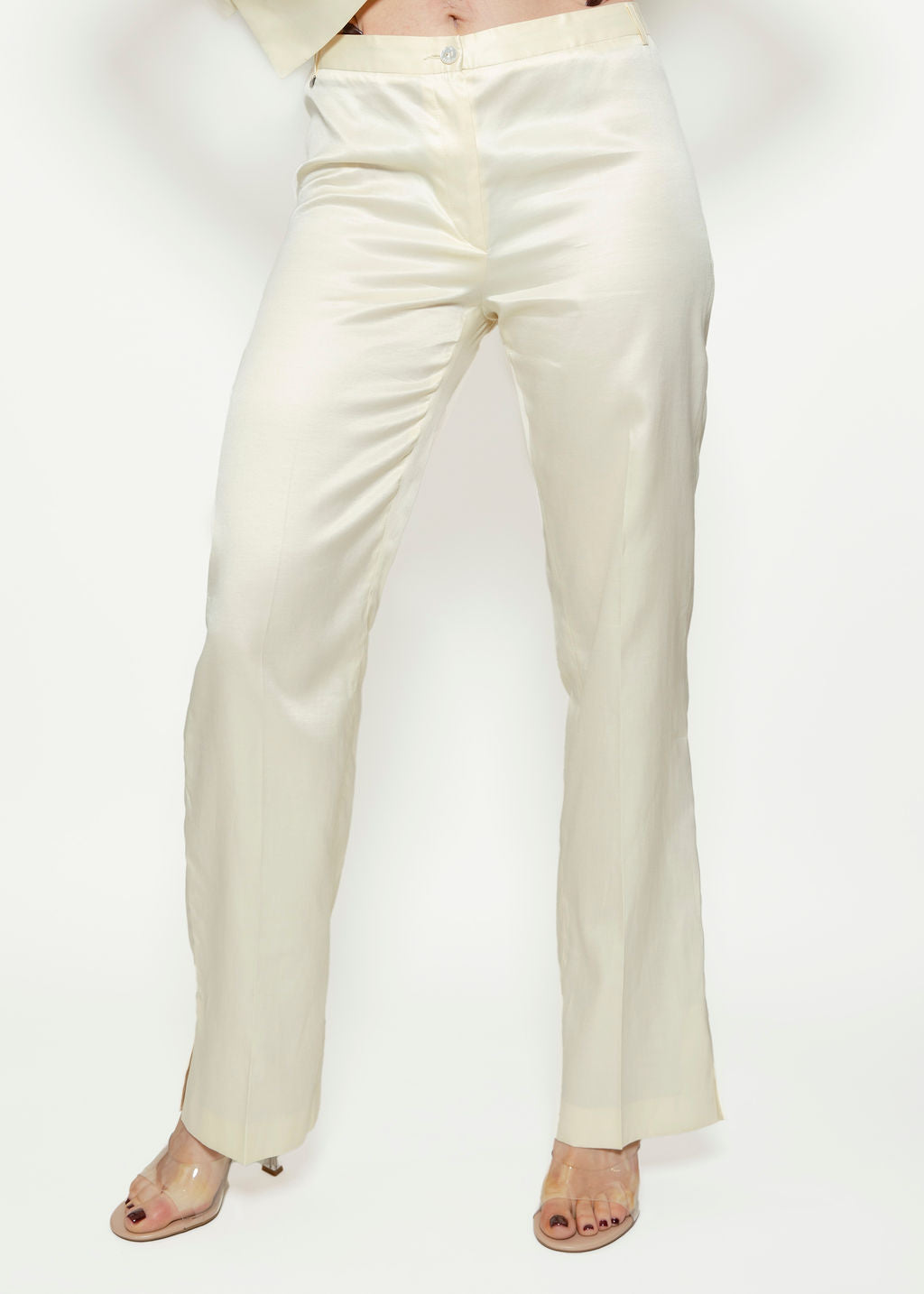 Versus by Versace Cream Satin Suit