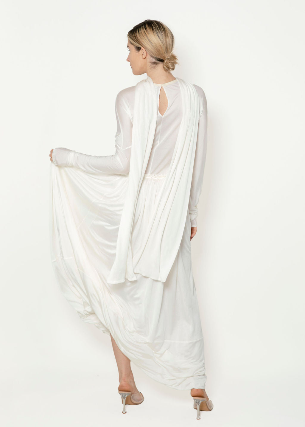 Jil Sander Spring 2020 Silk White Gown