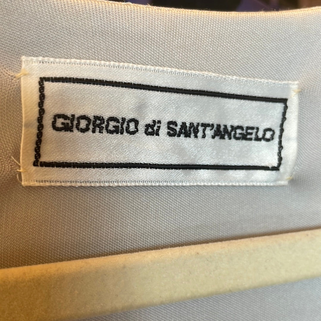 Giorgio di Sant Angelo Fall 1974 Documented Taupe Angel Sleeve Belted Dress