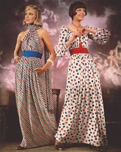 A A vintage Yves Saint Laurent YSL 1970's polka dotted tunic and trouser set