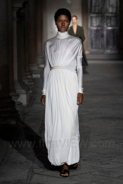 Jil Sander Spring 2020 Silk White Gown - The Kit Vintage
