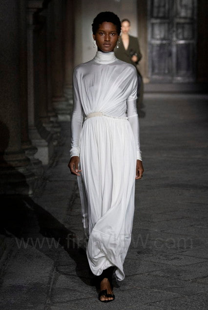 Jil Sander Spring 2020 Silk White Gown - The Kit Vintage