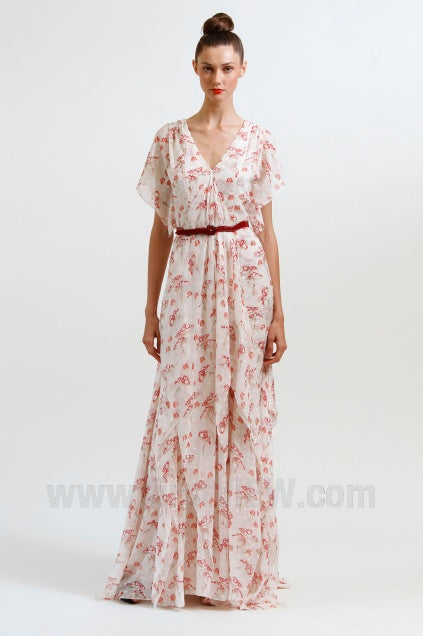 Carolina Herrera Cruise 2012 Silk Mushroom Print Dress - The Kit Vintage