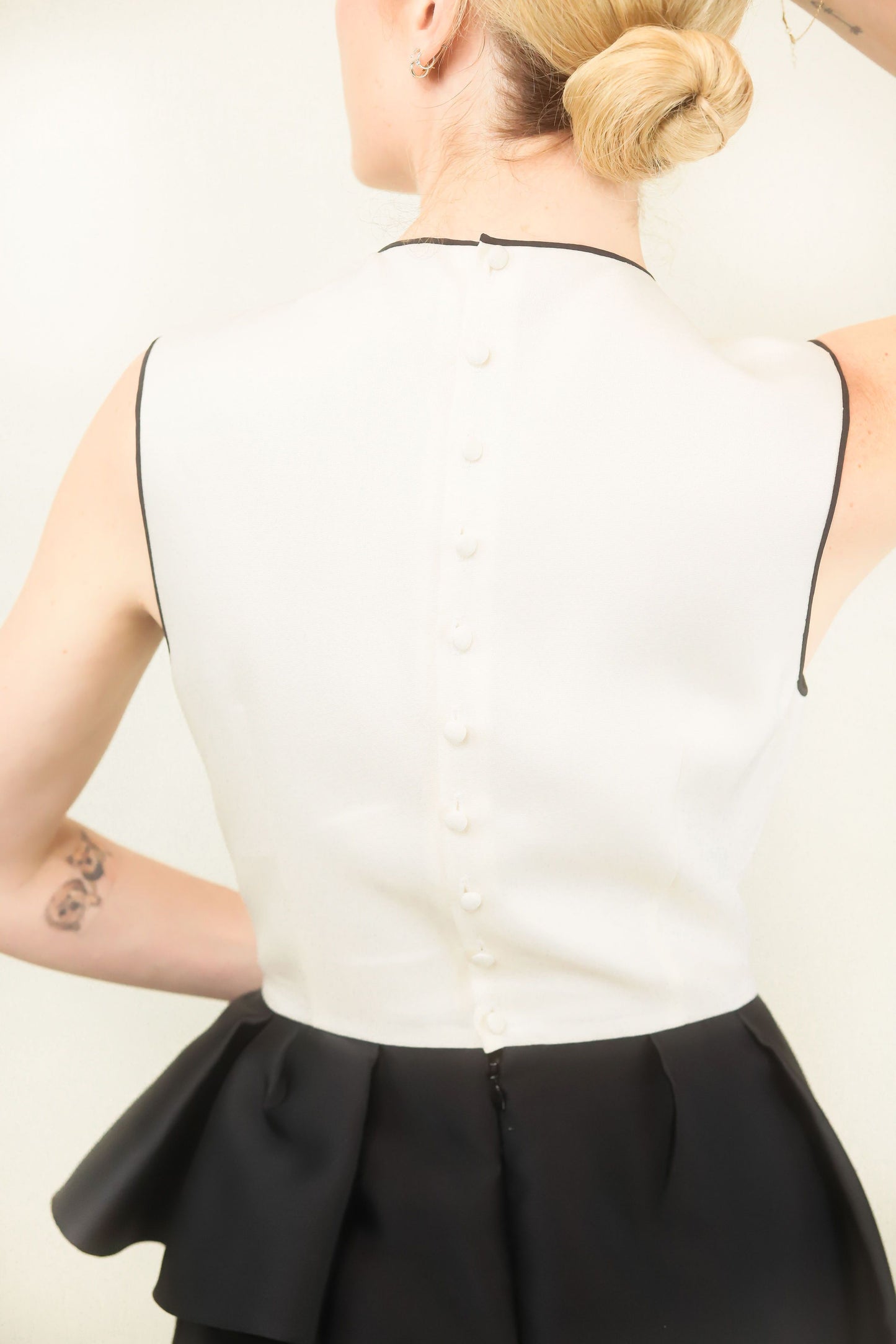 Christian Dior Cruise 2013 Black & White Satin Dress - The Kit Vintage