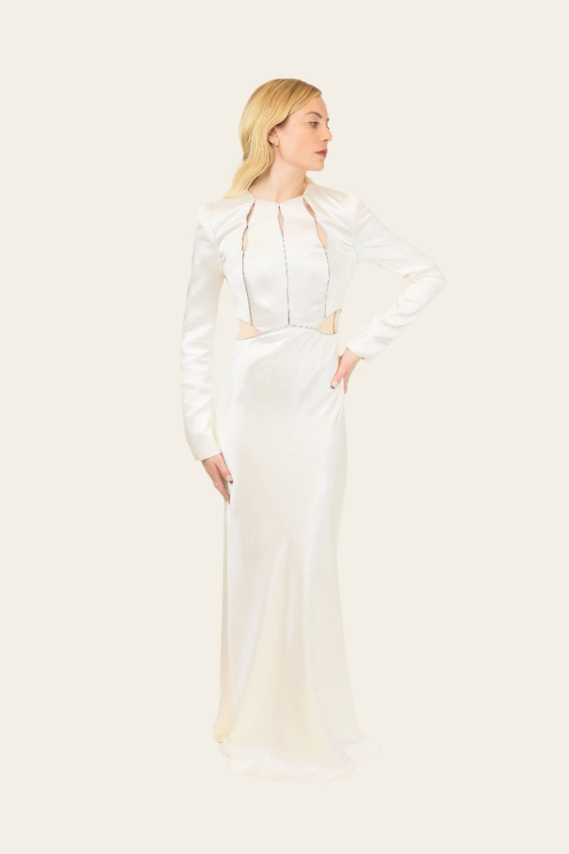 Alexander McQueen by Sara Burton Pre fall 2014 White Cut Out Dress - The Kit Vintage