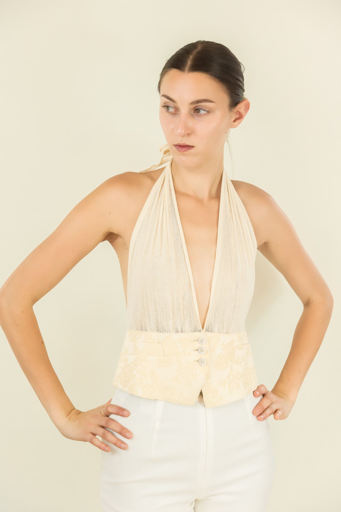 Ann Demeulemeester Halter Vest & Blazer Set