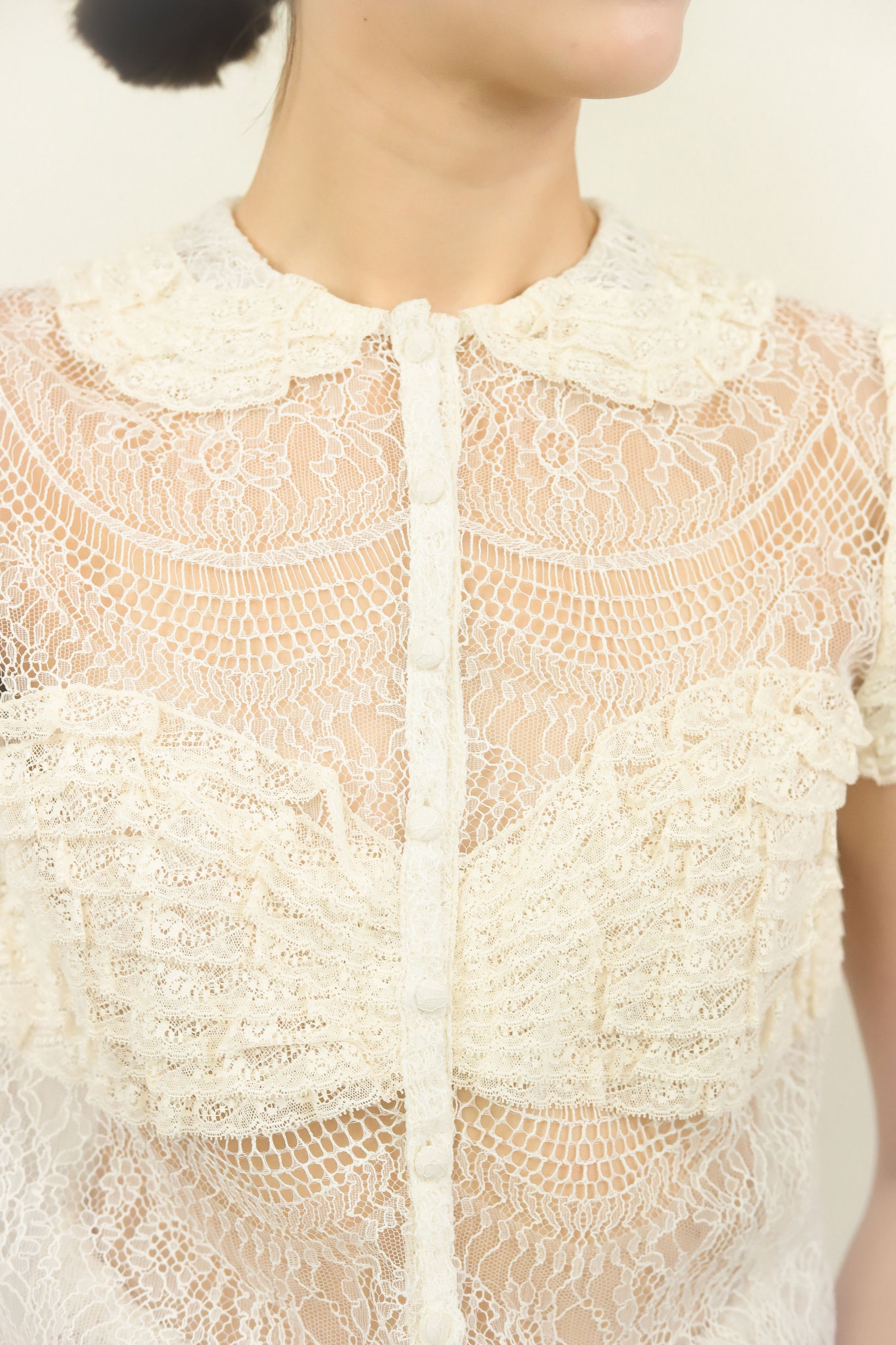 Blumarine Lace Ruffled Top - The Kit Vintage