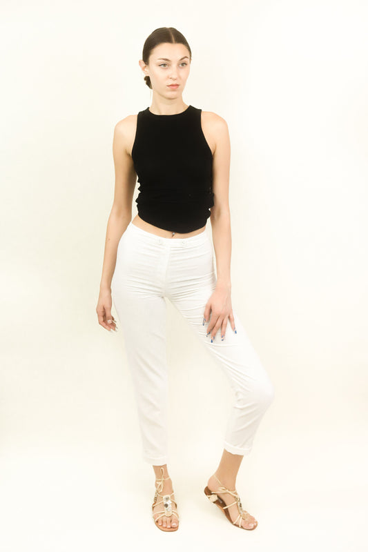 Fendi White Velvet Pants - The Kit Vintage