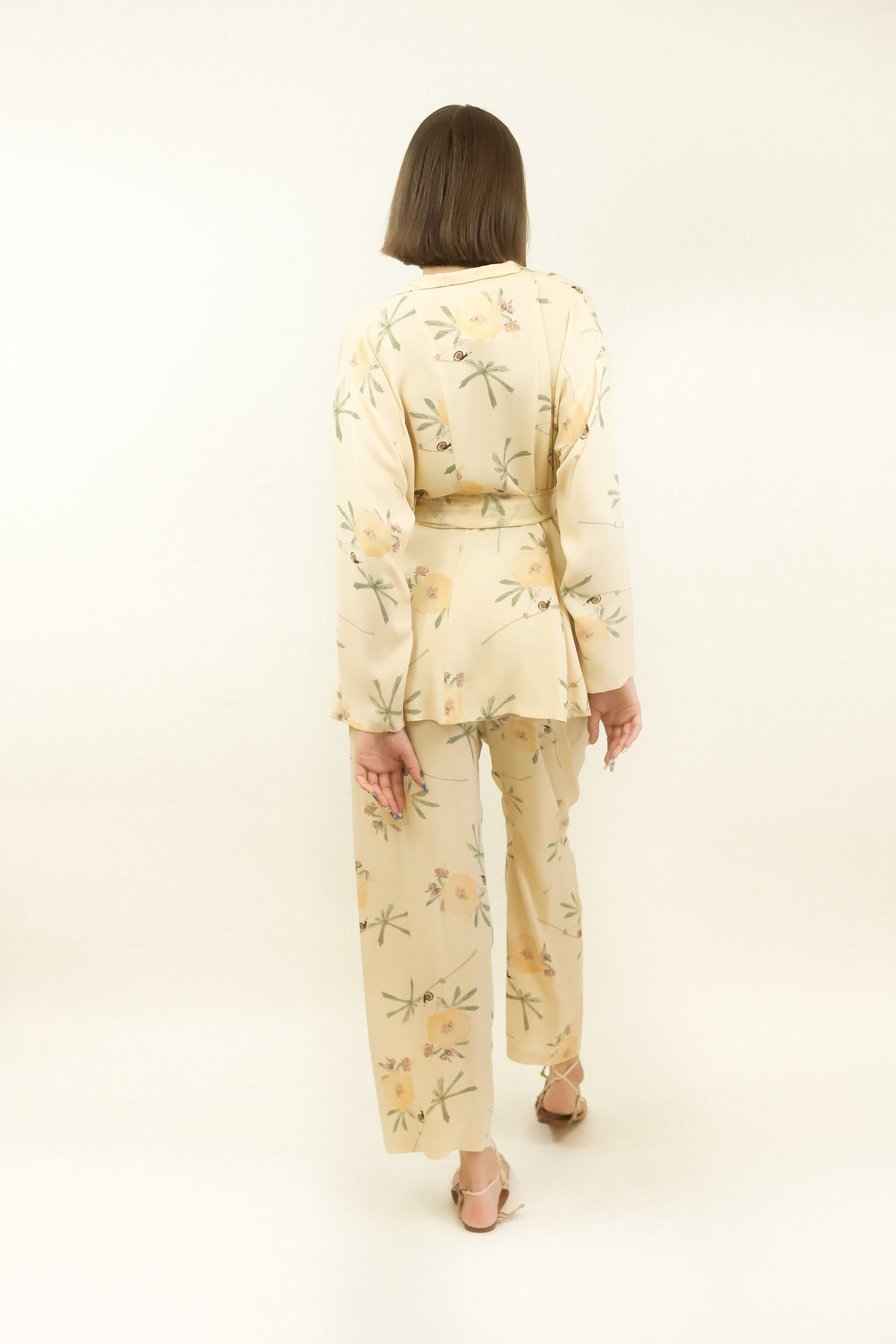 Harari Silk Floral Pant Ensemble - The Kit Vintage