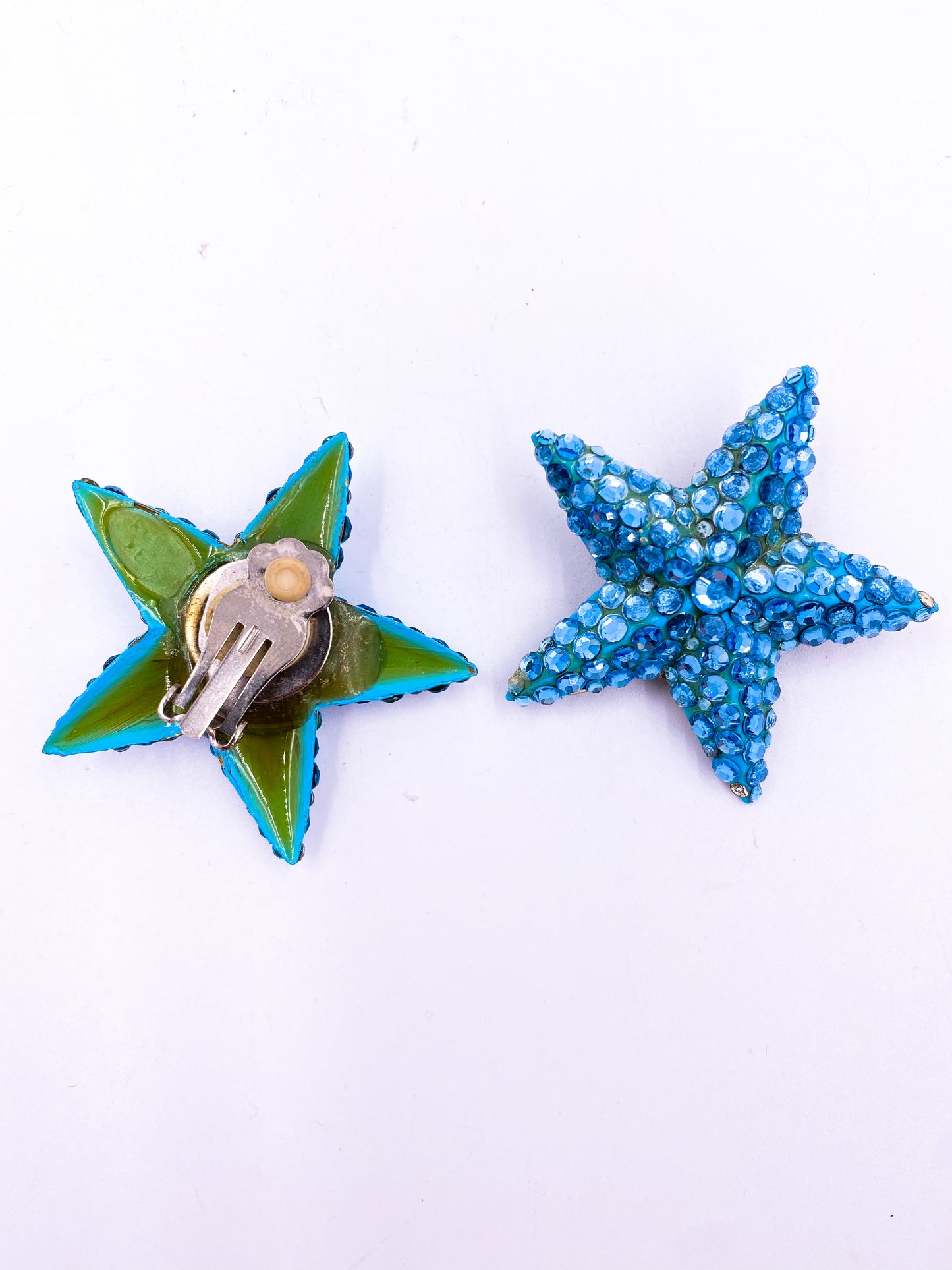 Richard Kerr Aqua Starfish Earrings - The Kit Vintage