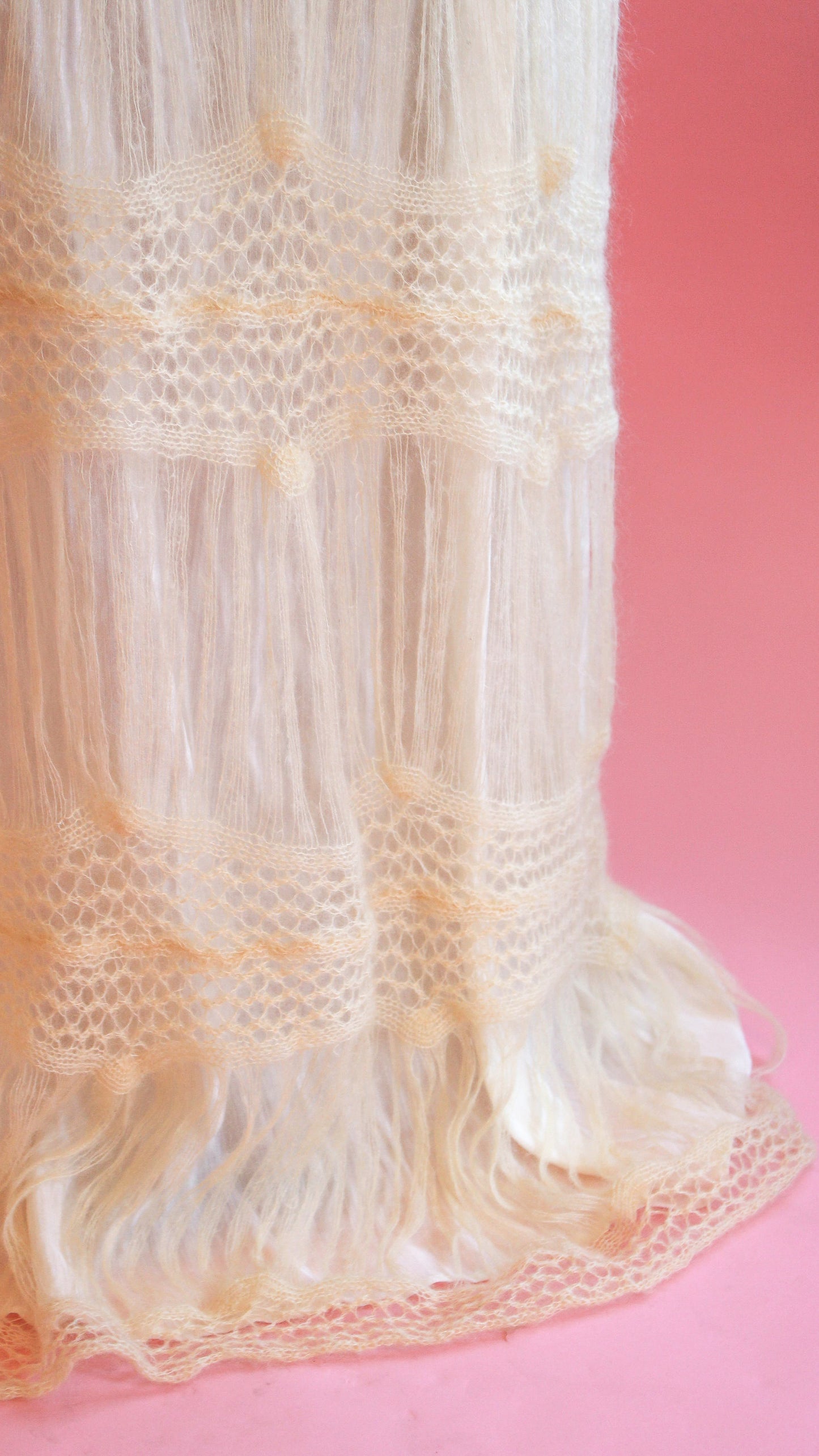 Beaded Mohair Halter Gown