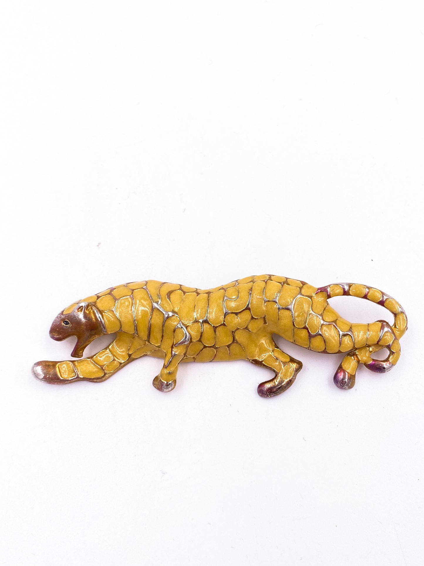 Yellow Panther Brooch - The Kit Vintage