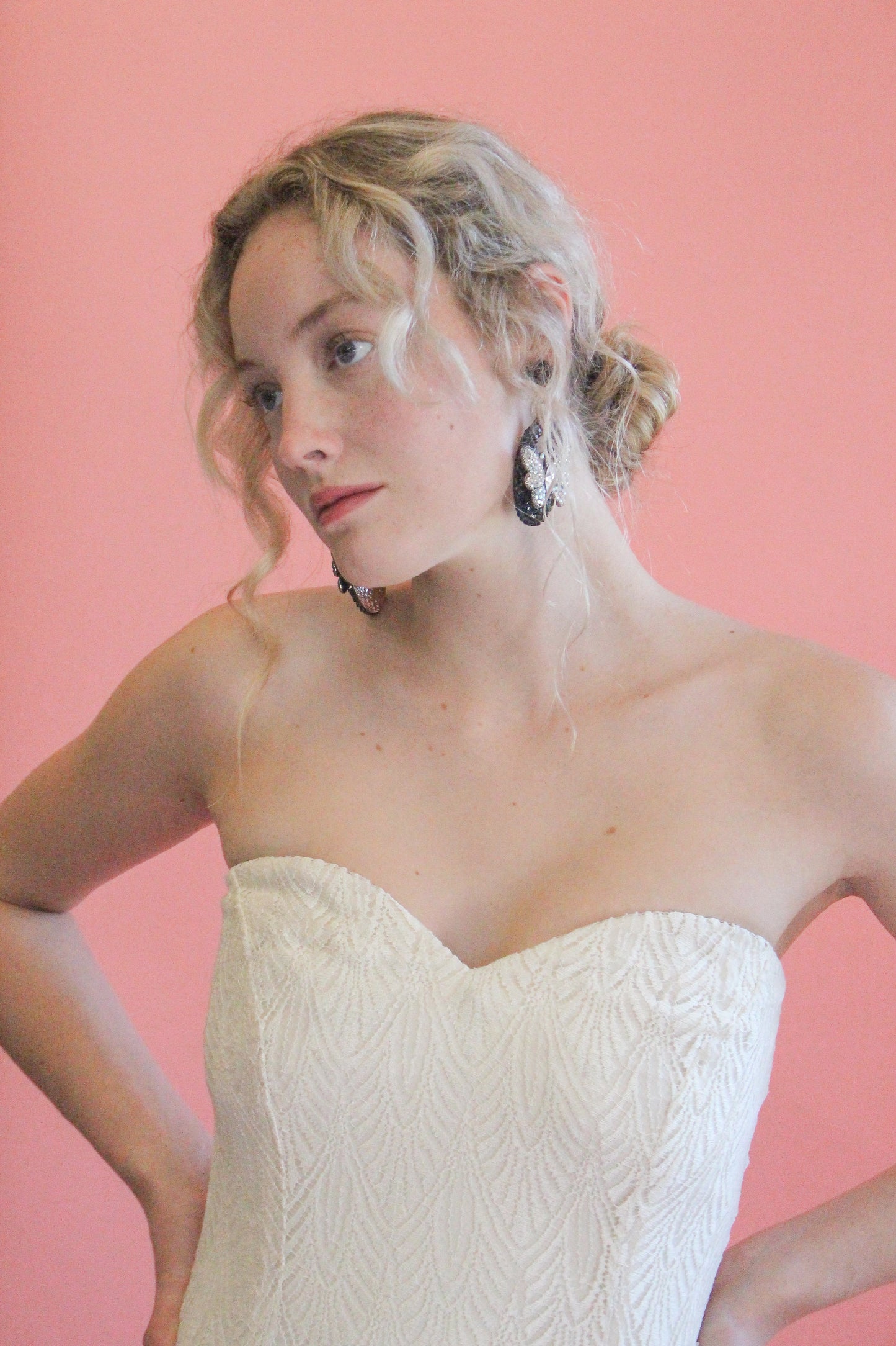 Givenchy Couture Strapless Lace Gown