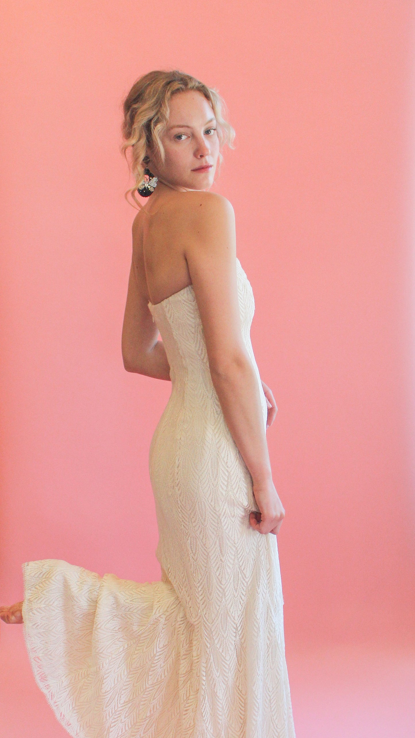 Givenchy Couture Strapless Lace Gown
