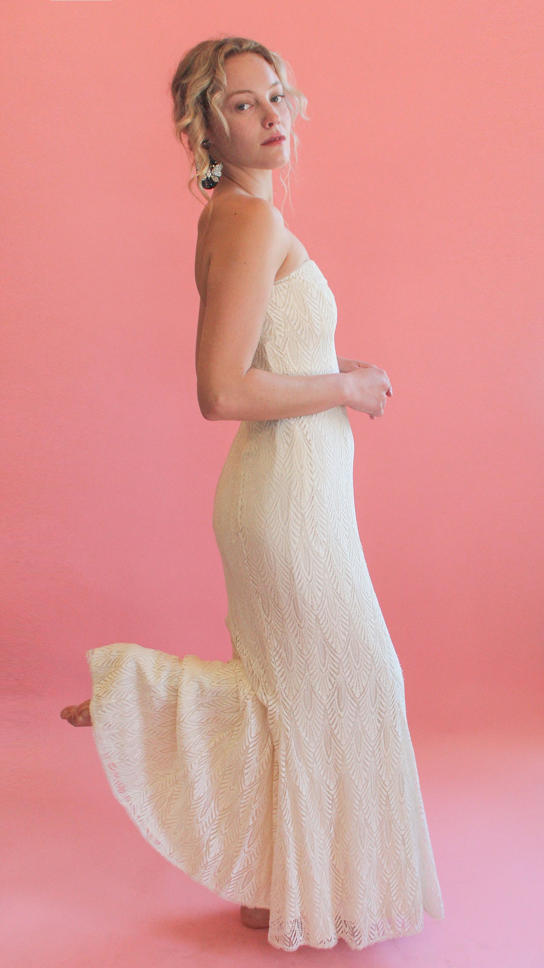 Givenchy Couture Strapless Lace Gown - The Kit Vintage