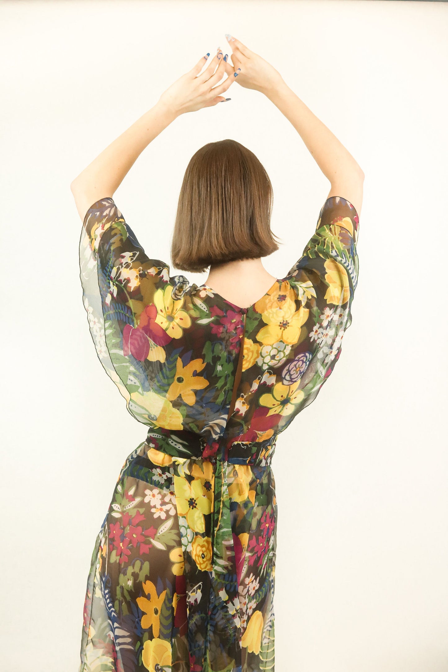 Giorgio's Silk Chiffon Floral Dress