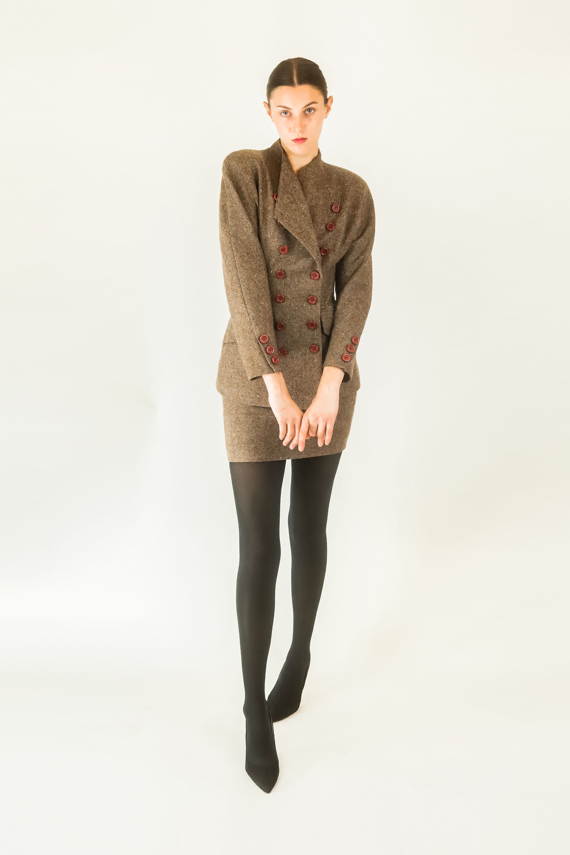 Jacques Molko Wool 3 Piece Cape Skirt Suit - The Kit Vintage