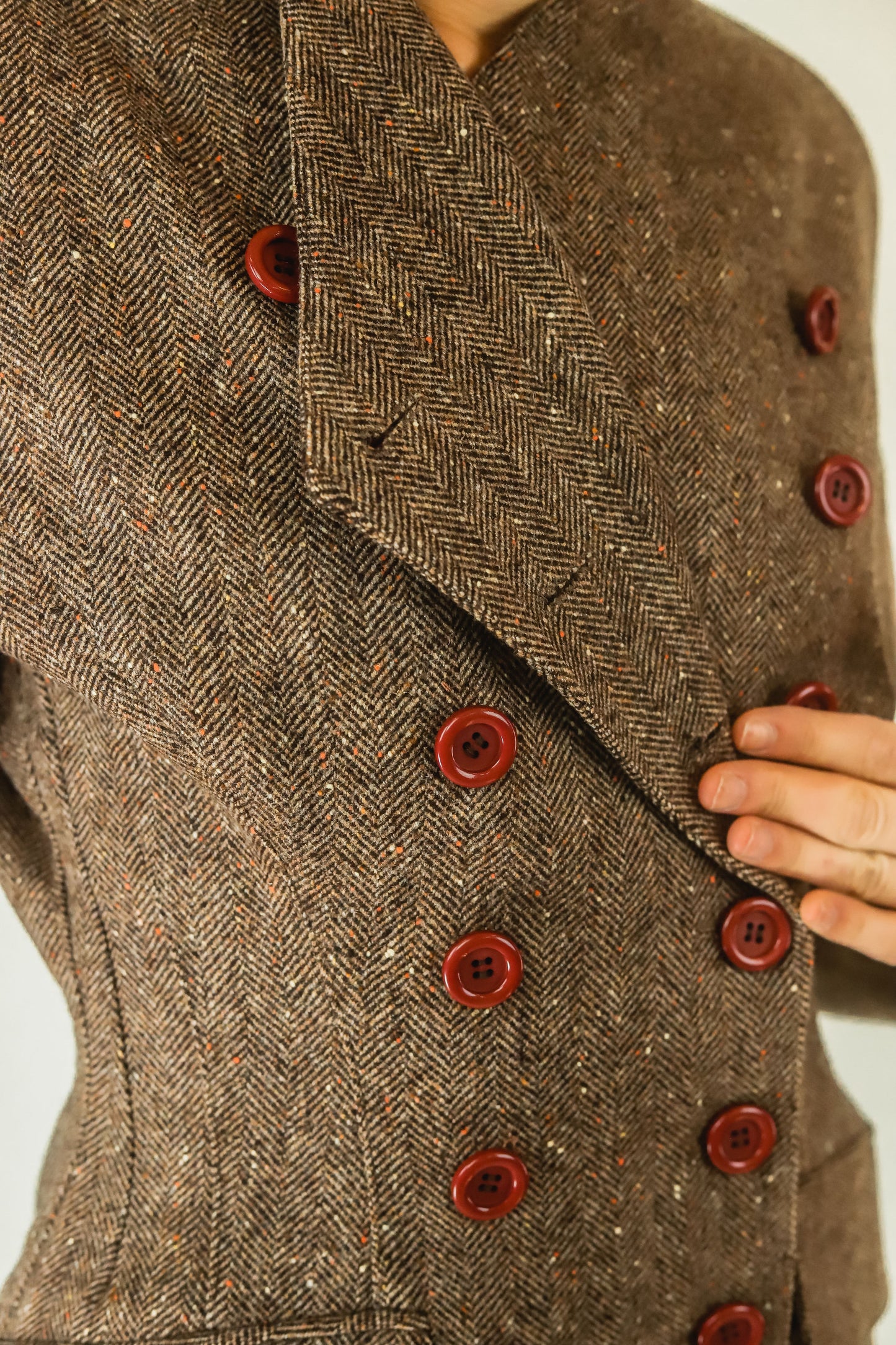 Jacques Molko Wool 3 Piece Cape Skirt Suit